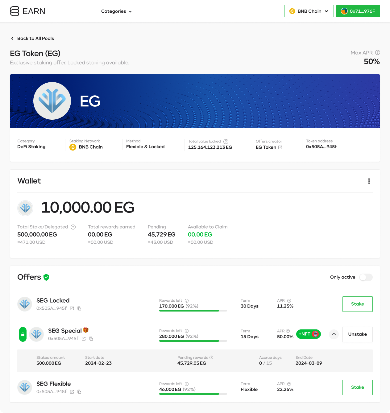 Launch of EG Token (EG) Staking Pools alongside Airdrop Campaign