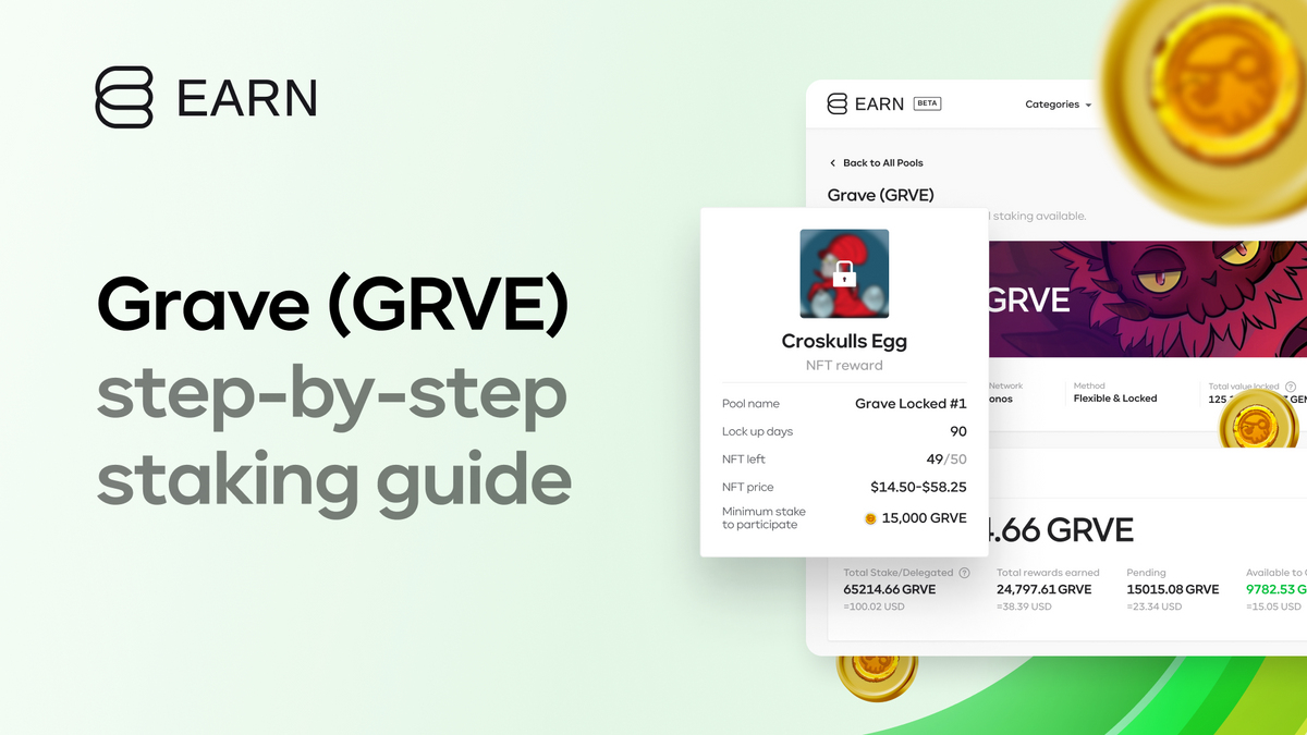 DeFi Staking: Guide for Grave (GRVE) staking pools with Croskull NFTs as extra rewards