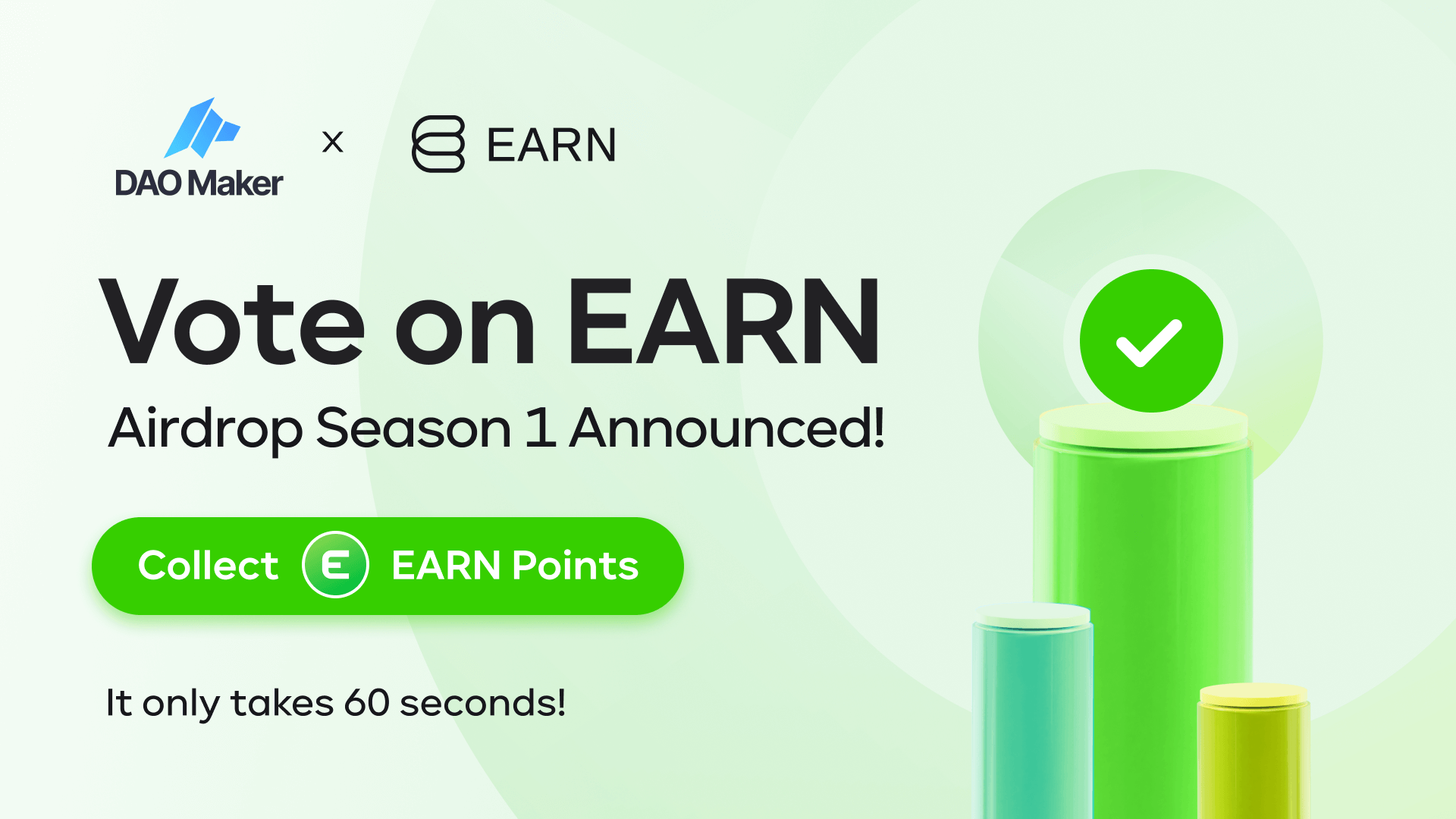 🗳️ Vote on the Earn Network on DAO Maker - Collect EARN Points