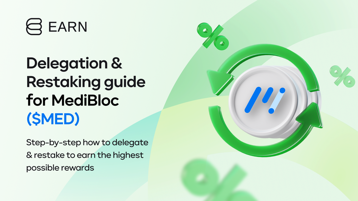 MediBloc (MED) - Delegation & Restaking guide