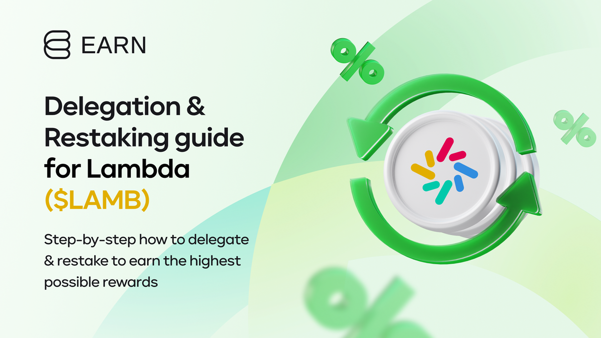 Lambda (LAMB) - Delegation & Restaking guide