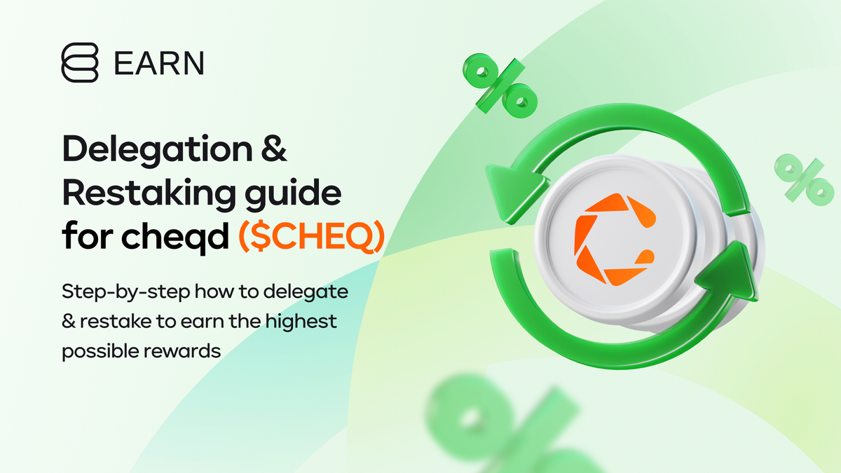 cheqd (CHEQ) - Delegation & Restaking guide