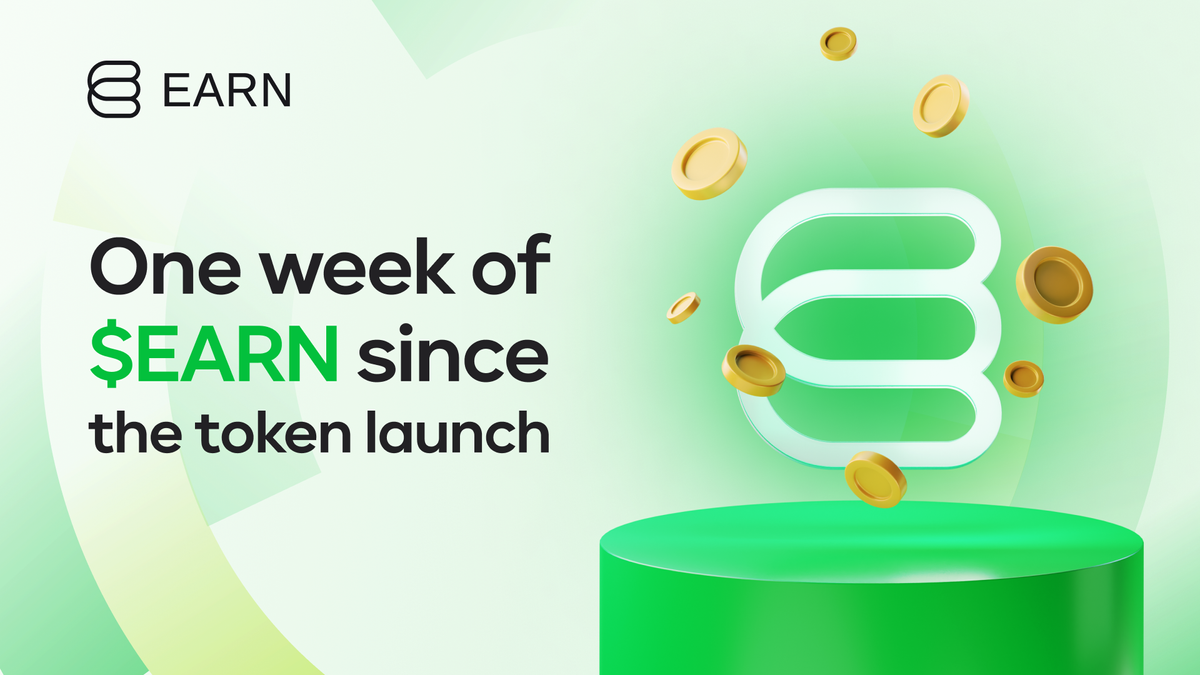 One week of $EARN since token launch