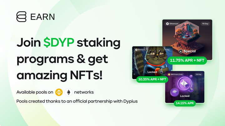 DeFi Staking: Launch of Dypius (DYP) pools