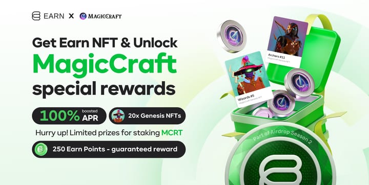 Get access to an exclusive $MCRT staking offer with 100% APR & Genesis NFTs rewards